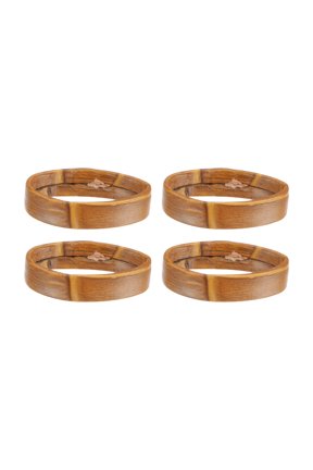 4 Pack PU Leather Loops Retaining Ring for 19mm Width Watch Band, Brown