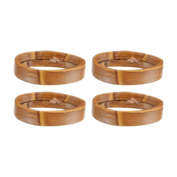 Uxcell 4 Pack PU Leather Loops Retaining Ring for 19mm Width Watch Band, Brown