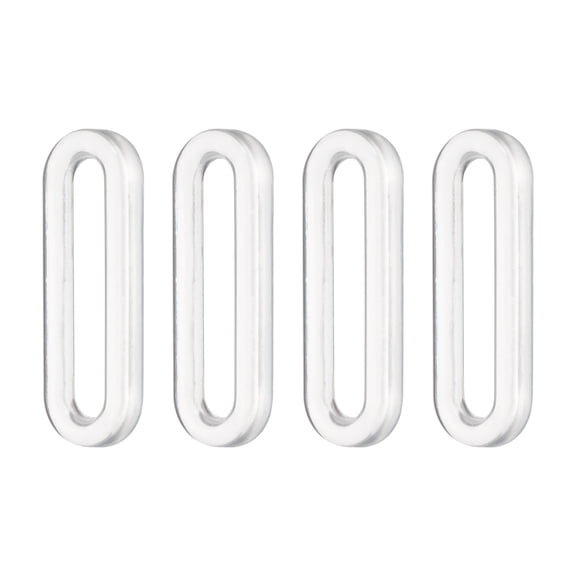 Uxcell 4 Pack PU Self-Adhesive Pulls, 2.95" Clear Recessed Finger Pulls Oval Sliding Door Handles Instant Handle