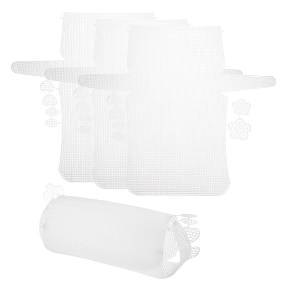 Uxcell 4 Pack Plastic Mesh Canvas Sheet, 17.1 x 15.7 Inch Plastic Mesh Sheet for Crochet  Purse Making, Blank Canvas for Embroidery, Crafting,  DIY Project, White (Medium, 23 cm)