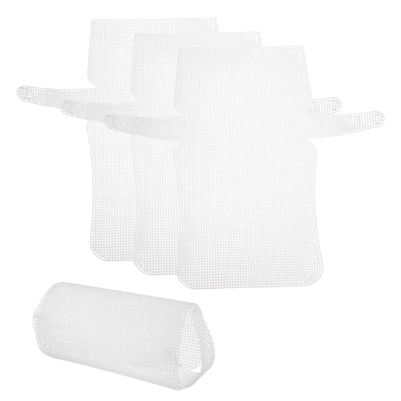 Uxcell 4 Pack Plastic Mesh Canvas Sheet, 19.7 x 21.1 Inch Plastic Mesh Sheets for Crochet Purse Making, Blank Canvas for Embroidery, Crafting, DIY Project, White (Large, 27.5 cm)