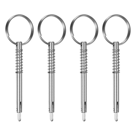 Uxcell 4 Pack Quick Release Pins 316 Stainless Steel 2.56'' Usage Length Bimini Top Pin with Drop Cam and Spring