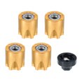 thumbnail image 1 of Uxcell 4 Pack RC Wheel Nut Aluminum M4 Wheel Nut Center Cap Suitable for Model Car SCX10(Gold), 1 of 6
