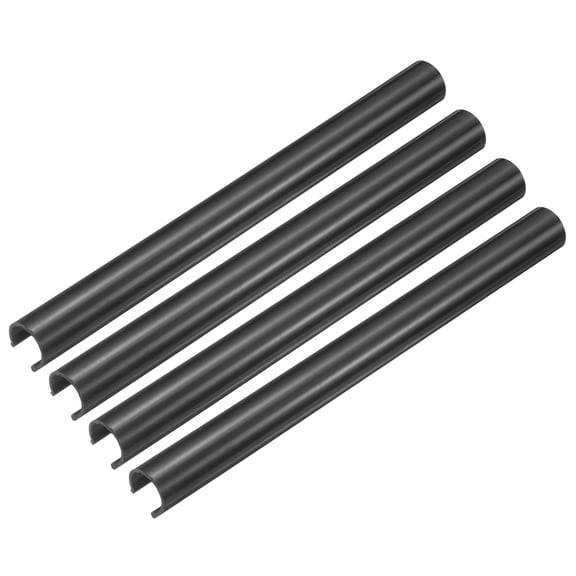 Uxcell 4 Pack Radiator Pipe Sleeves 15 x 200mm (0.59 x 7.87") - Plastic Radiator Pipe Covers for Kitchen, Bathroom, Toilet Gas Wall Tube Decoration, Black