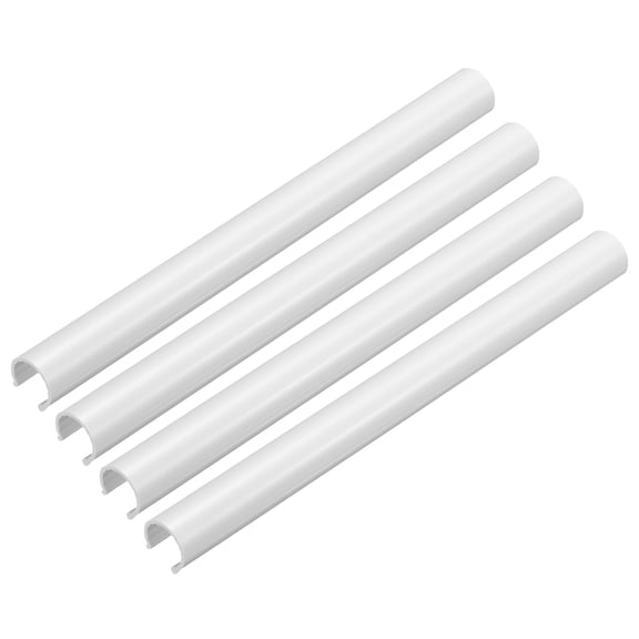 Uxcell 4 Pack Radiator Pipe Sleeves 15 x 200mm (0.59 x 7.87") - Plastic Radiator Pipe Covers for Kitchen, Bathroom, Toilet Gas Wall Tube Decoration, White