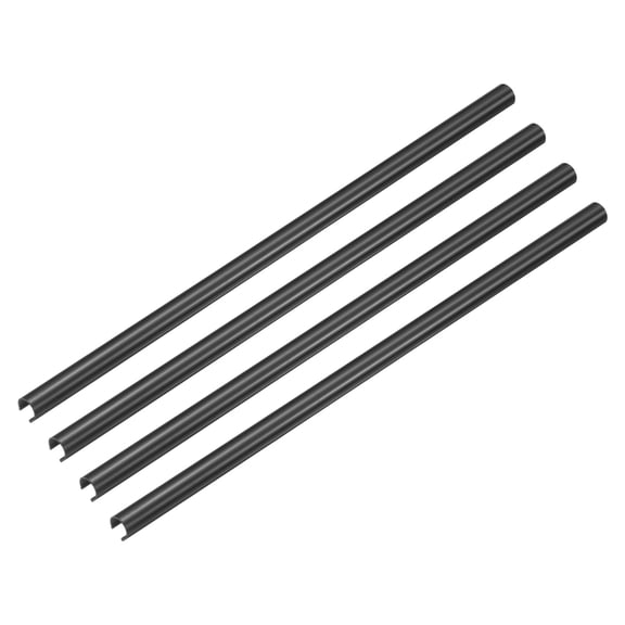 Uxcell 4 Pack Radiator Pipe Sleeves 15 x 500mm (0.59 x 19.69") - Plastic Radiator Pipe Covers for Kitchen, Bathroom, Toilet Gas Wall Tube Decoration, Black