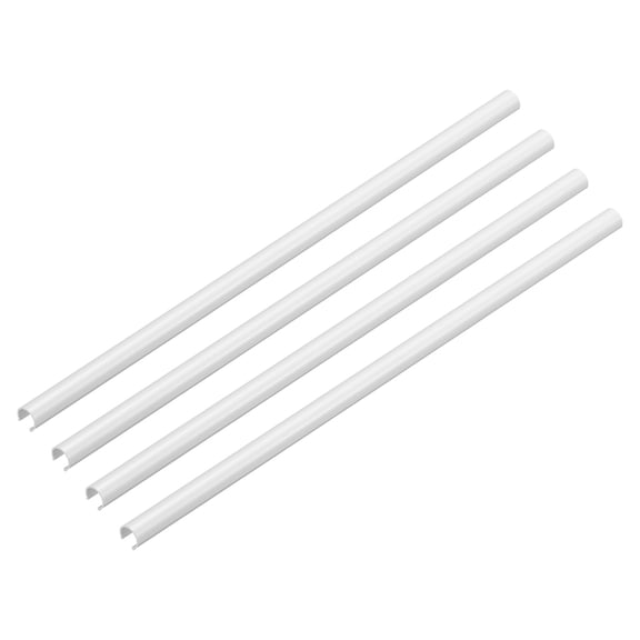 Uxcell 4 Pack Radiator Pipe Sleeves 15 x 500mm (0.59 x 19.69") - Plastic Radiator Pipe Covers for Kitchen, Bathroom, Toilet Gas Wall Tube Decoration, White