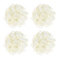 thumbnail image 1 of Uxcell 4 Pack Rose Flower Brooches and Pins for Women, Lapel Pins Dainty Satin Fabric Big Camellia Hair Flowers Clips Creamy, 1 of 8