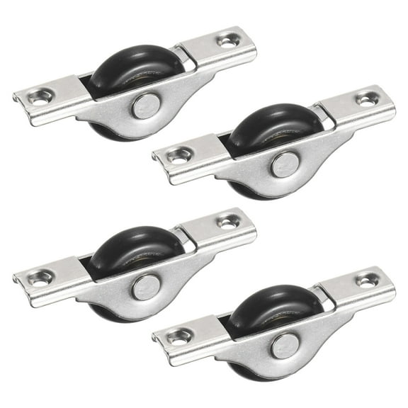 Uxcell 4-Pack Screen Door Rollers, 30mm/1.18" Dia Sliding Door Nylon Pulley Window Wheels, Patio Door Rollers [Black]
