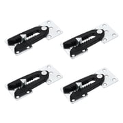 Uxcell 4 Pack Sectional Couch Connector, 125mm Non-Slip Adjustable Interlocking Sofa Connector Heavy Duty Couch Clamps Clips for Keeping Furniture Sofas from Sliding, Silver/Black
