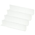 thumbnail image 1 of Uxcell 4 Pack Shelf Dividers for Closet Organization, 13.8x1.6x2.4" Acrylic Closets Separator Kitchen Cabinet Shelves Under Bed Blocker for Bedroom Kitchen Office, Clear, 1 of 6