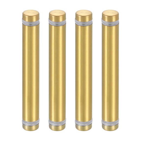 Uxcell 4 Pack Sign Standoff Screws, 1/2"x3.15" Stainless Steel Advertising Screws, Gold
