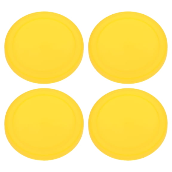 Uxcell 4 Pack Silicone Cup Lids, 3.9 Inch Mug Cover Reusable Silicone Cup Covers Anti-Dust Airtight Seal Mug Lid Stretch Lids for Hot and Cold Drinks Cup Glass Cup Coffee Cup, Yellow