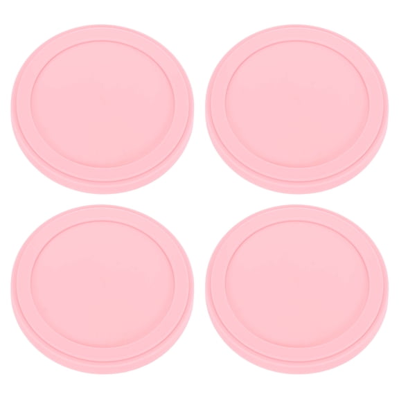 Uxcell 4 Pack Silicone Cup Lids, 3.9 Inch Mug Cover Reusable Silicone Cup Covers Anti-Dust Airtight Seal Mug Lid Stretch Lids for Hot and Cold Drinks Cup Glass Cup Coffee Cup, Pink