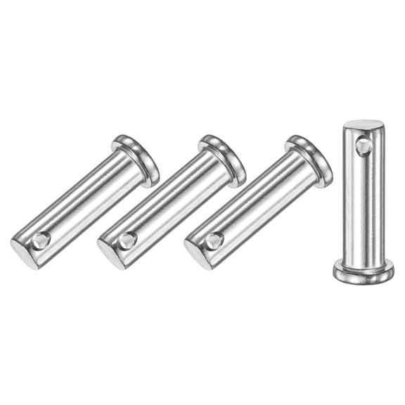 Uxcell 4-Pack Single Hole Clevis Pins, M10 x 35mm 304 Stainless Steel Flat Head Clevis Pins