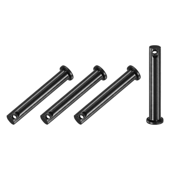 Uxcell 4-Pack Single Hole Clevis Pins, M8x50mm Carbon Steel Flat Head Clevis Pins Link Hinge Pin Reusable