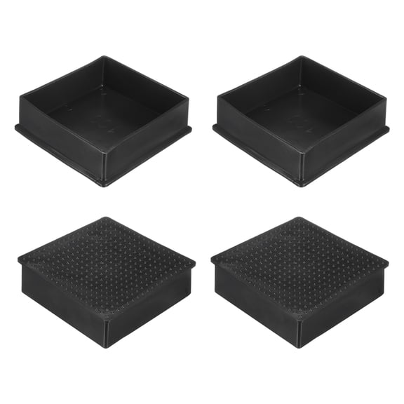 Uxcell 4-Pack Square Furniture Leg Caps, 3.94" (100mm) Leg Caps for Chairs/Table/Bed