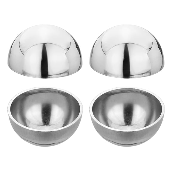 Uxcell 4 Pack Stainless Steel Hollow Half Ball, 23mm(0.91") Dia. Gazing Balls Decorative Hollow Half Railing Cap Mirror Polished for Home