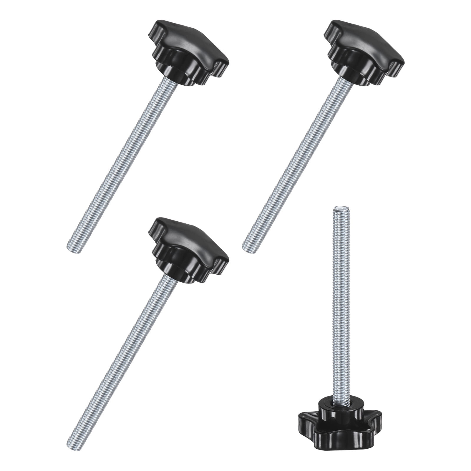 Machine Thread Knob Uxcell 4-Pack Star Clamping Knobs, M8x90mm Male Thread Hand Tightening ...