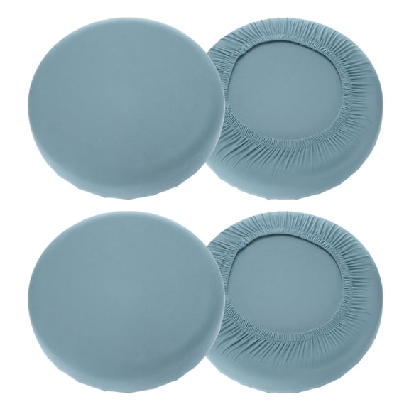 Uxcell 4 Pack Stool Covers Round 16-20" Washable Dustproof Slipcover with Elastic Fluorescent Blue Gray