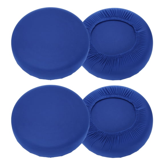 Uxcell 4 Pack Stool Covers Round 16-20" Washable Dustproof Slipcover with Elastic Fluorescent Dark Blue