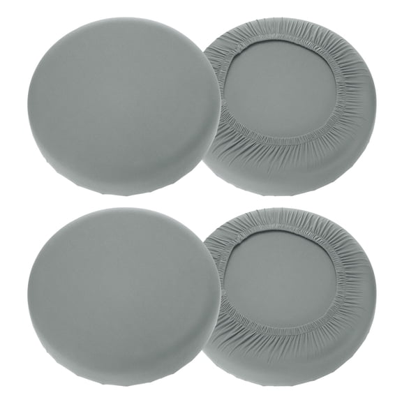 Uxcell 4 Pack Stool Covers Round 16-20" Washable Dustproof Slipcover with Elastic Fluorescent Silver Gray