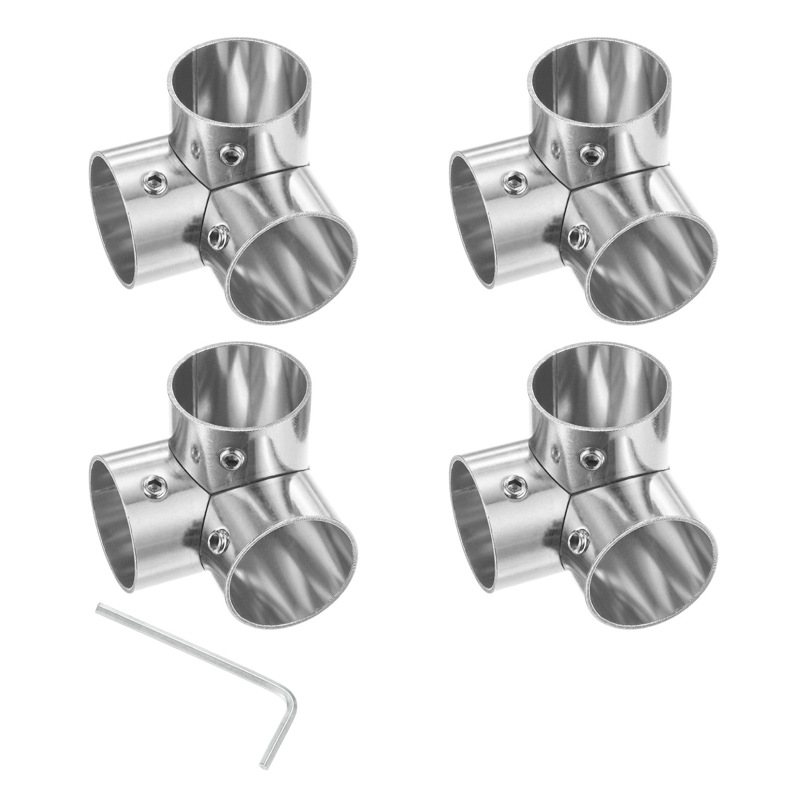Uxcell 4-Pack Structural Pipe Connector, Right Angle Tee Pipe Fittings ...
