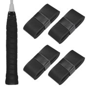 Uxcell 4-Pack Tennis Racket Grip Tape Anti-Slip Sweat Absorbent Pickleball Overgrip Grip Tapes for Pickleball/Racquetball/Badminton Black