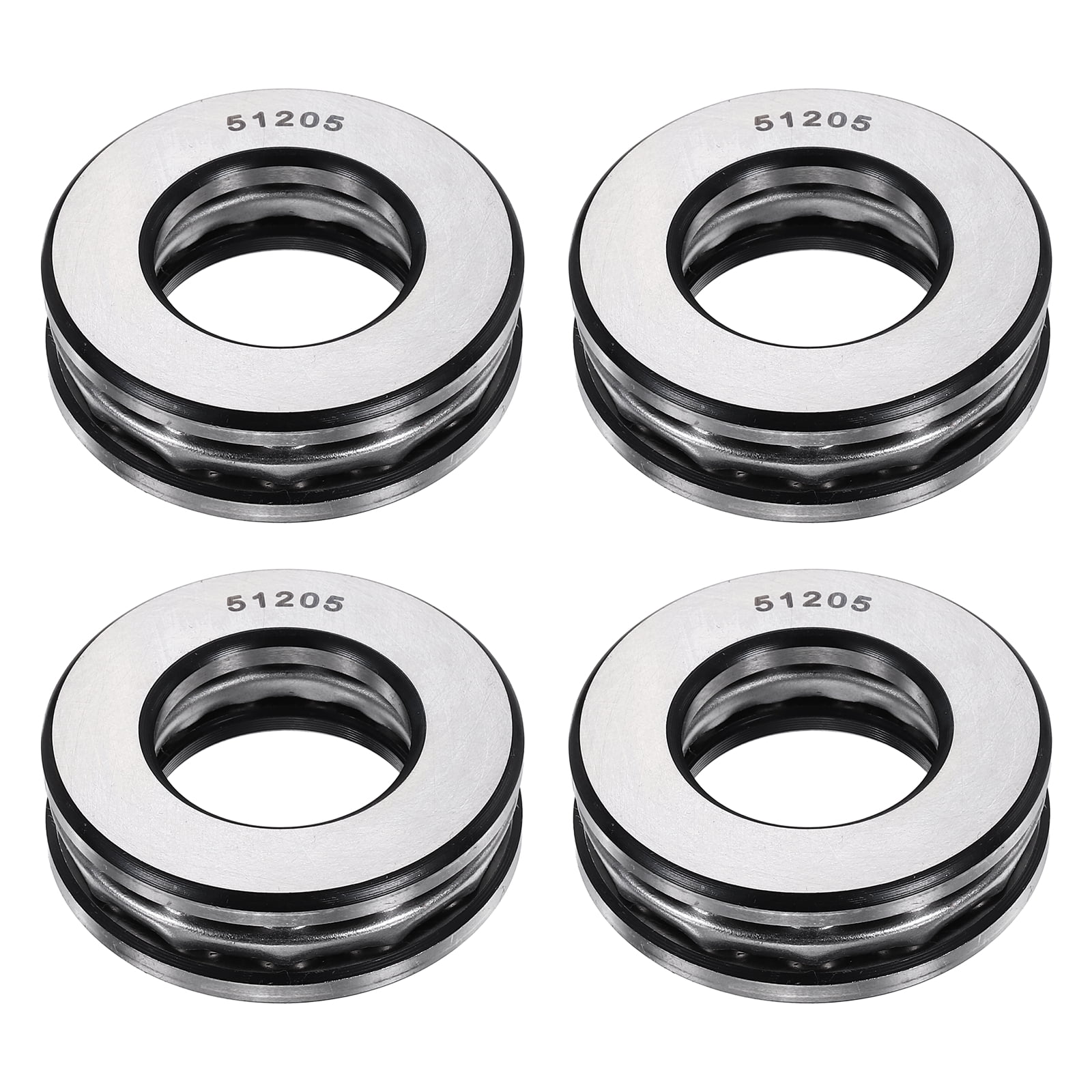 Uxcell 4 Pack Thrust Ball Bearings, 25mm Bore 47mm OD 15mm Thick 51205 ...