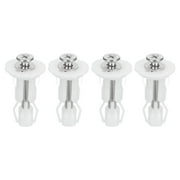 Uxcell 4 Pack Toilet Seat Hinge Screw, Stainless Steel M6 Universal Toilet Seat Screws 1.5" Expanding Plastic Bolt with 1.1" Plastic Gasket for Toilet Seat Replacement Parts