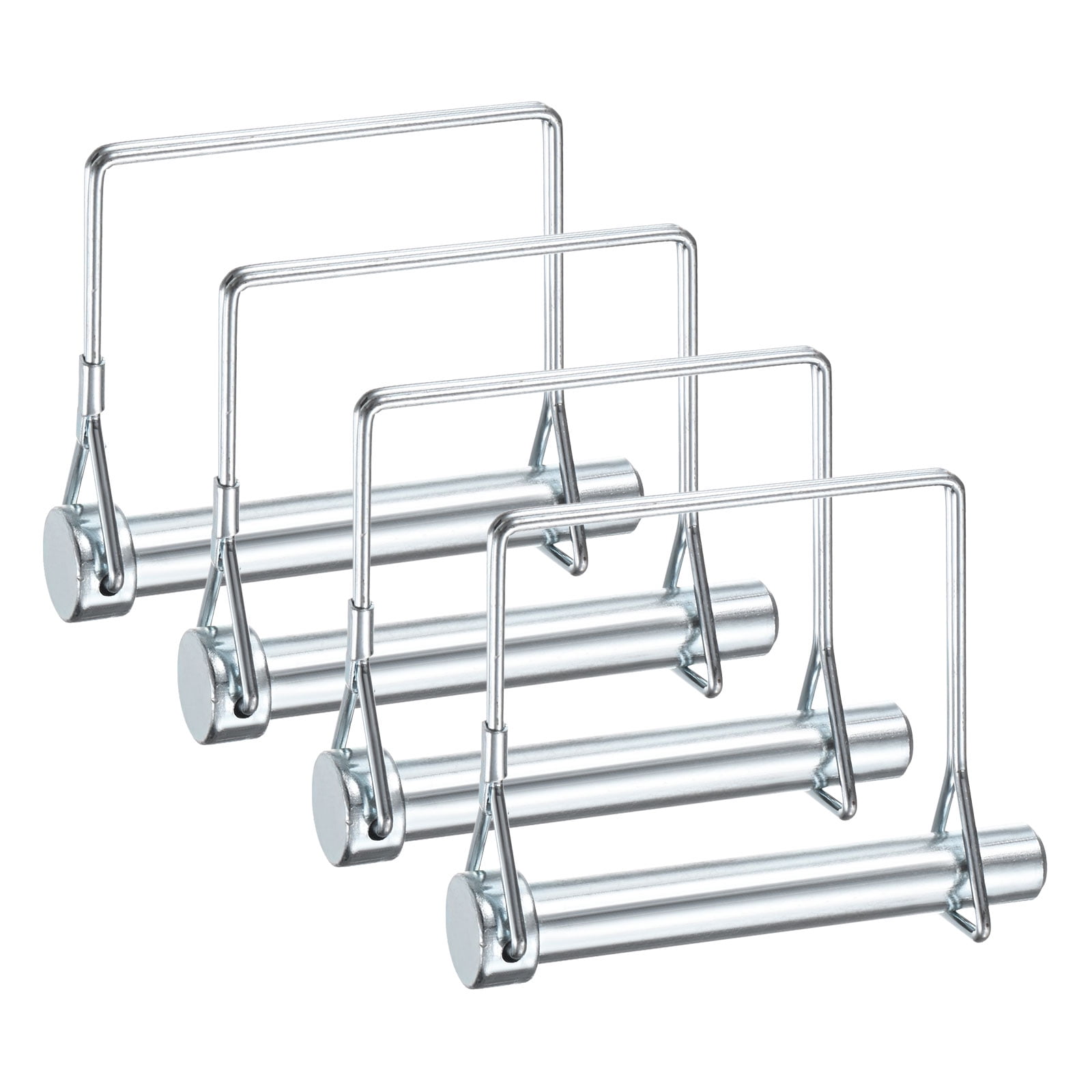 Uxcell 4-Pack Trailer Coupler Pin, 1/2" Diameter 3.15" Long Carbon Steel Galvanized Square Lock Wire Hitch Pins Coupler PTO Shaft