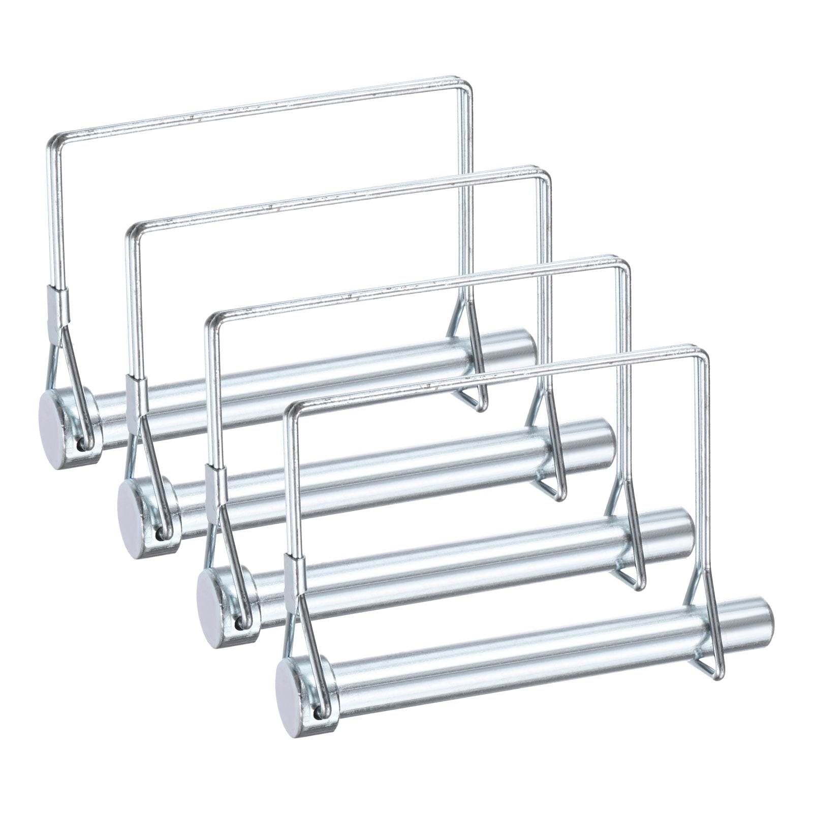 Uxcell 4-Pack Trailer Coupler Pin, 1/2" Diameter 3.94" Long Carbon Steel Galvanized Square Lock Wire Hitch Pins Coupler PTO Shaft