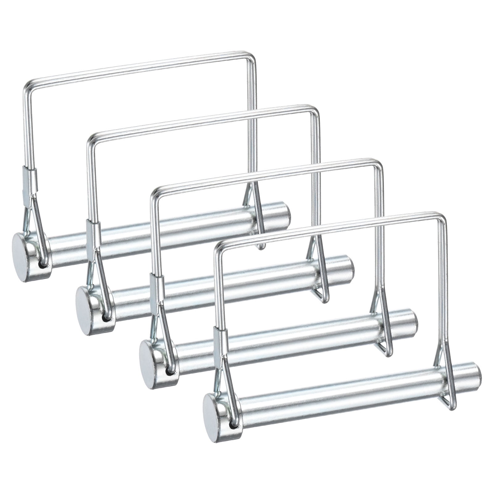 Uxcell 4-Pack Trailer Coupler Pin, 3/8" Diameter 3.15" Long Carbon Steel Galvanized Square Lock Wire Hitch Pins Coupler PTO Shaft