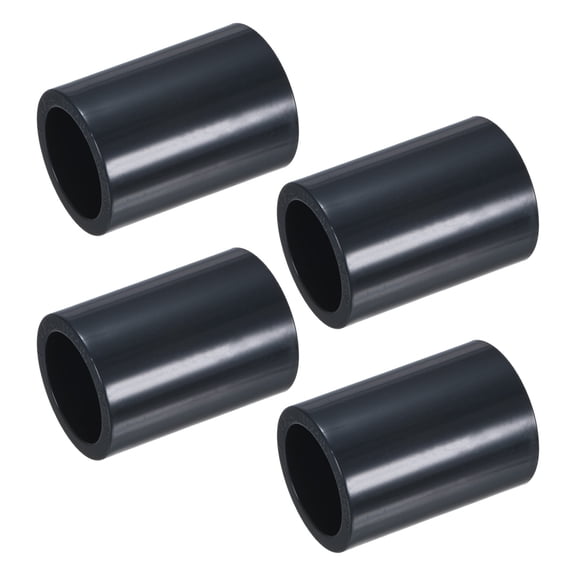 Uxcell 4-Pack Pipe Coupling Adapter, 1" Straight Coupling Adapter Connector Schedule 80 for Water Line, Grey
