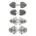 thumbnail image 1 of Uxcell 4 Pack Vintage Sweater Clips Cape Cloak Clasp Retro Cardigan Clips Shawl Clasp (Silver), 1 of 8