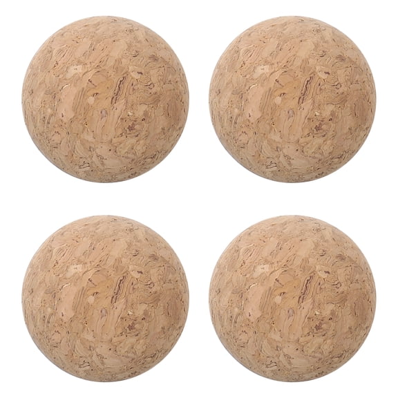 Uxcell 4 Pack Wine Cork Ball, 35mm/1.4 Inch Wooden Cork Ball Stopper Cork Caps Stoppers