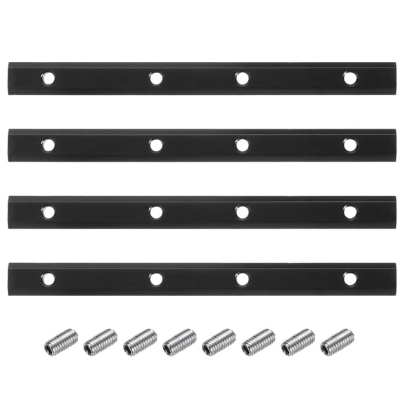 Uxcell 4 Packs 30 Series Straight Line Connector with M6 Screw for T/V Slot Profiles, Black