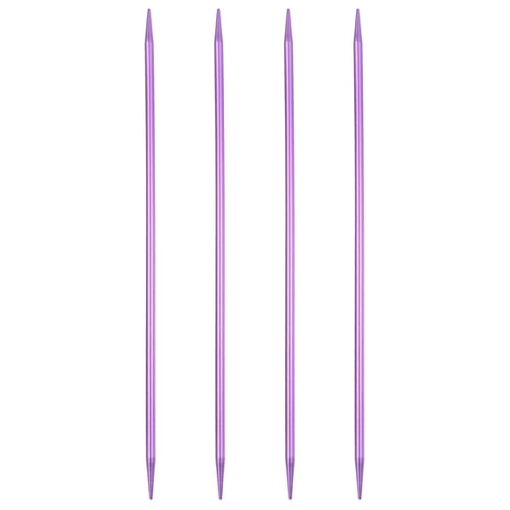 Uxcell 4 Packs 4mm Aluminum Single Pointed Knitting Needle, 7.87 inches Length, Purple