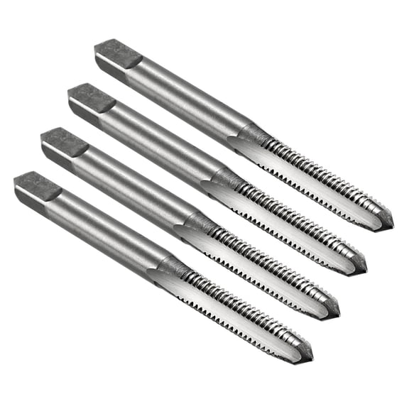 Uxcell 4 Packs M6 x 1 H2 High Speed Steel Straight Flutes Metric Machine Screw Thread Taps
