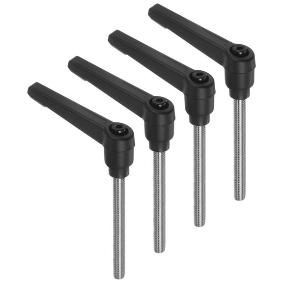 Uxcell 4 Packs M6 x 70mm 304 Stainless Steel Male Thread Adjustable Clamping Lever Handles Knobs