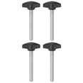 thumbnail image 1 of Uxcell 4 Packs M8 x 60mm Male Thread Tee Wing Knobs Thumb Screw Clamping Knobs Grip Black, 1 of 5