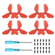 Uxcell 4 Pair 2016S Propellers, Propeller Blades Low Noise Wings Quick Replacement Colorful Wing Blade Spare Part for Drone Handheld Quadcopter Drone Accessories, Red
