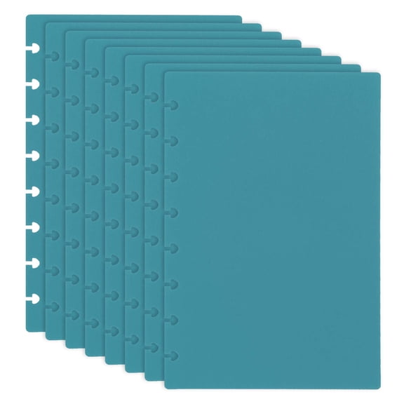 Uxcell 4 Pair Discbound Notebook Cover, 5.75" x 8.74" Junior Size PP Disc Planner Cover, Blue