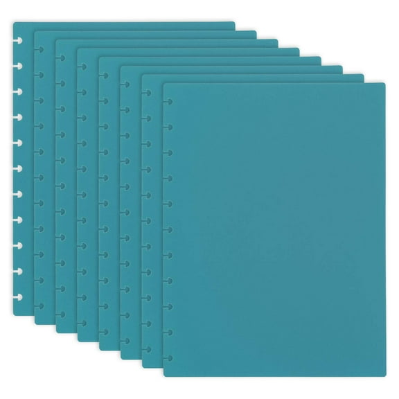 Uxcell 4 Pair Discbound Notebook Cover, 8.74" x 11.26" Letter Size PP Disc Planner Cover, Blue