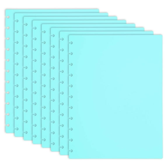 Uxcell 4 Pair Discbound Notebook Cover, 8.74" x 11.26" Letter Size PP Disc Planner Cover, Sky Blue