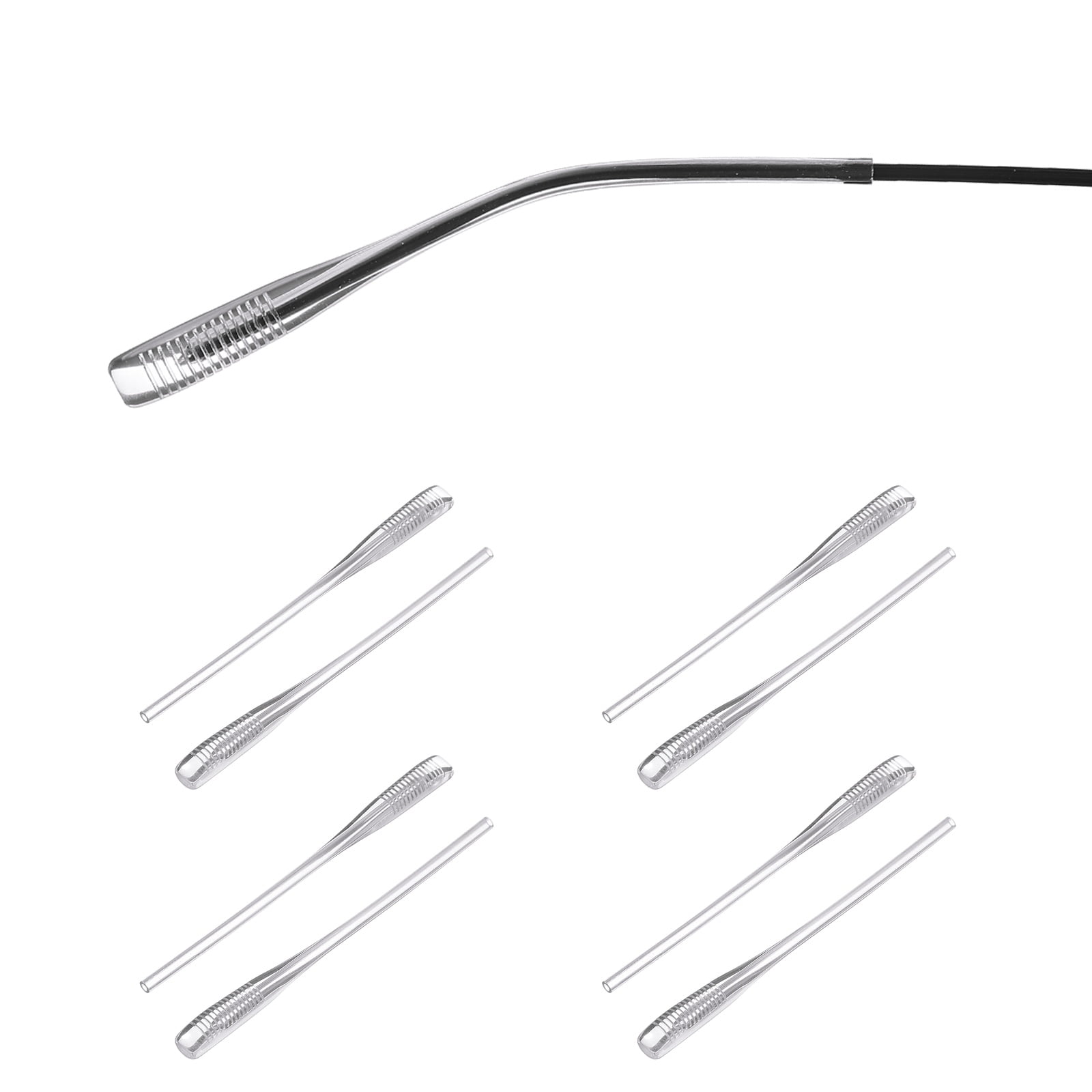 Uxcell 4 Pairs Eye Glass Replacement Temples, Silicone Anti-Slip ...