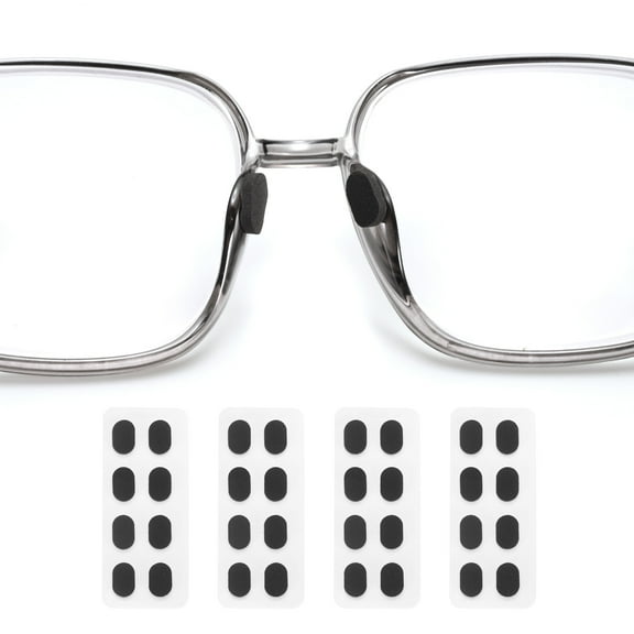Uxcell 4 Pairs Glasses Nose Pads Soft Foam Eyeglass Nose Pads Oval, 1mm, Black