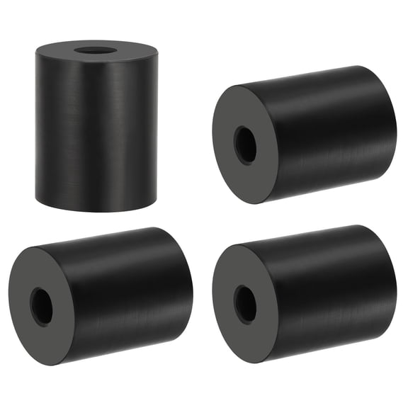 Uxcell 4 Pcs 0.4"ID x 1.6"OD x 2"T Multi Purpose Rubber Spacer