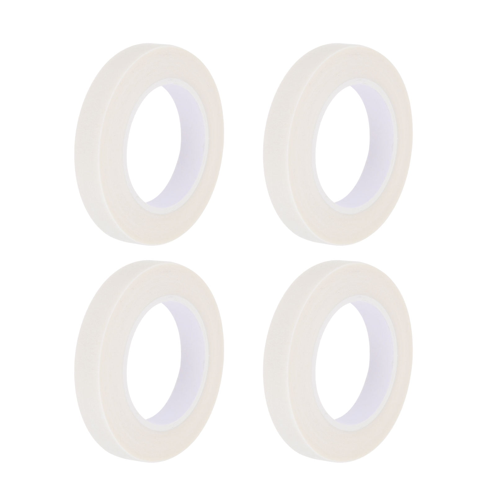 Uxcell 4Pcs 0.4 inch Wide 14 Yards White Masking Tape Painters Tape Rolls for Home Office