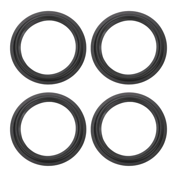 Uxcell 4 Pcs 10 Inch Rubber Speaker Edge Surround Rings 248x180mm(IDxOD) Perforated Subwoofer Rings Replacement Parts for Speaker Repair or DIY, Black